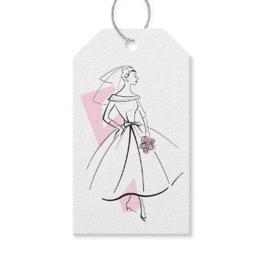 Fashion Bride Pink gift tags vertical