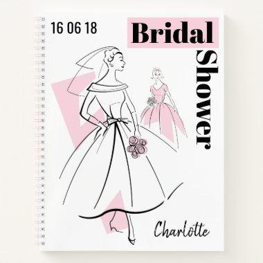 Fashion Bride Pink Group Bridal Shower notebook