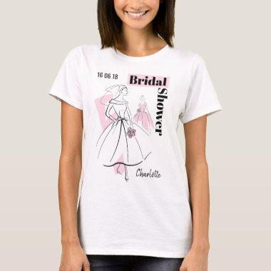 Fashion Bride Pink Group Bridal Shower t-shirt