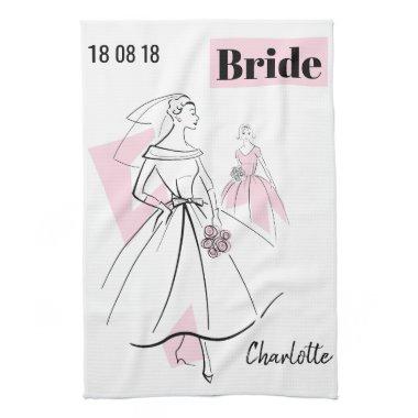 Fashion Bride Pink Group Bride kitchen towel