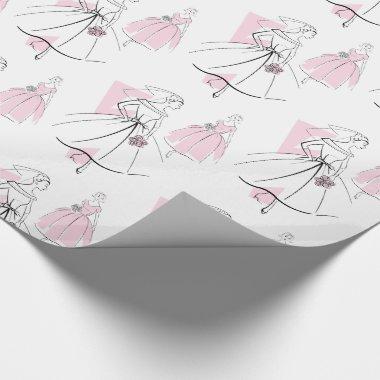 Fashion Bride Pink Group wrapping paper