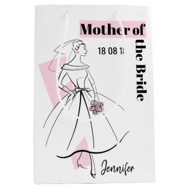 Fashion Bride Pink Mother of the Bride medium Medium Gift Bag