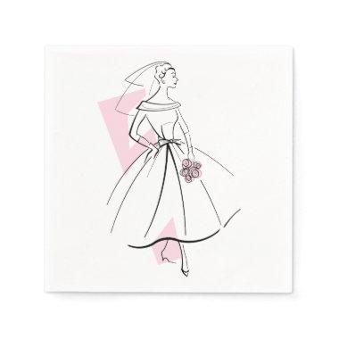 Fashion Bride Pink paper napkins