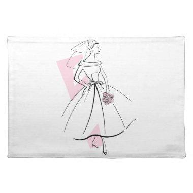 Fashion Bride Pink placemat cloth