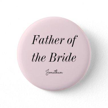 Father of the Bride Blush Pink Button