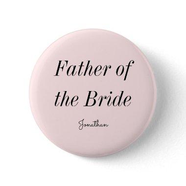 Father of the Bride Blush Pink Button