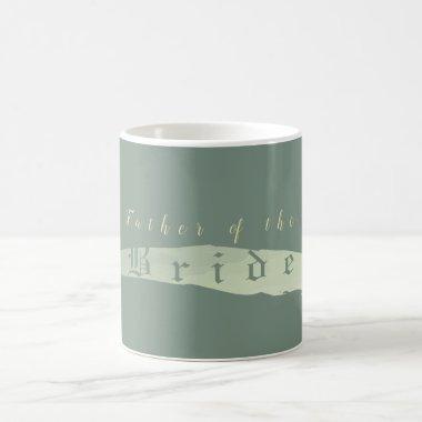 "Father of the Bride"Drk.Teal Wedding Text "Love" Coffee Mug