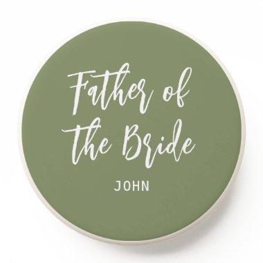 Father of the Bride Sage Green White PopSocket