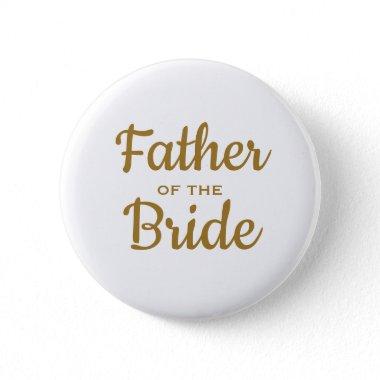 Father of the Bride Wedding Custom Button