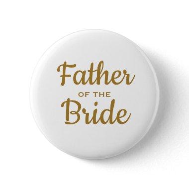 Father of the Bride Wedding Custom Button