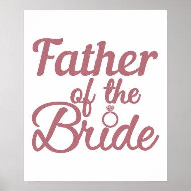 Father Of The Bride Wedding Family Matching Poster