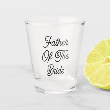 Father Of The Bride Wedding Gift Favor Elegant Shot Glass