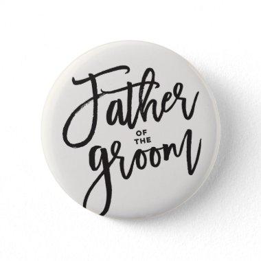 Father Of The Groom Brush Wedding Bridal Party Button