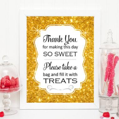 Faux Gold Candy Buffet Bridal Shower Sign Print