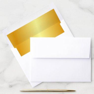 Faux Gold Custom Elegant Glamour Blank Template Envelope Liner