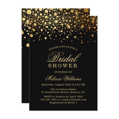 Faux Gold Foil Confetti | Black