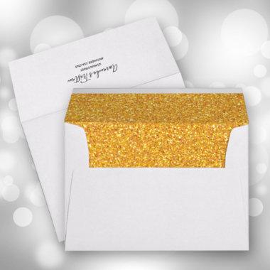 Faux Gold Glitter 5 x 7 Envelope