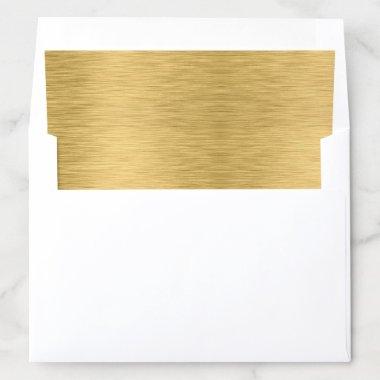Faux Gold Modern Elegant Glam Template Trendy Envelope Liner