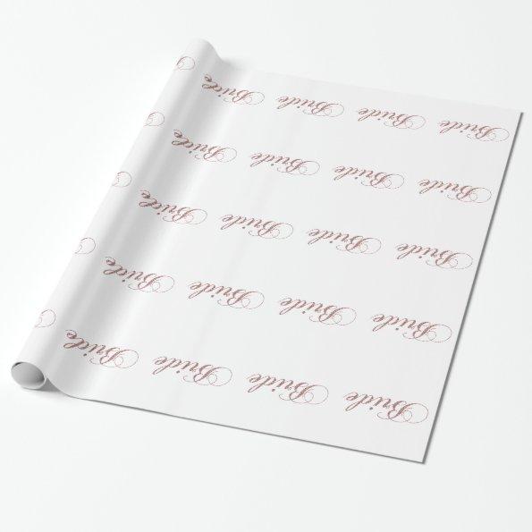 Faux Pink Sparkles Bride Wrapping Paper