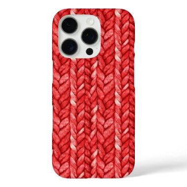 Faux Red Sweater iPhone 16 Pro Case