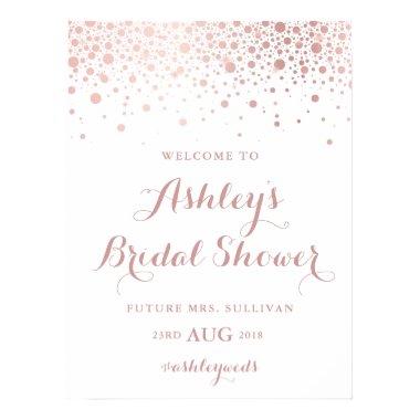 Faux Rose Gold Foil Confetti  Sign