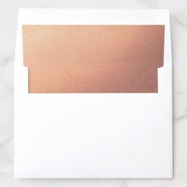 Faux Rose Gold Textured Photo Envelope Liner