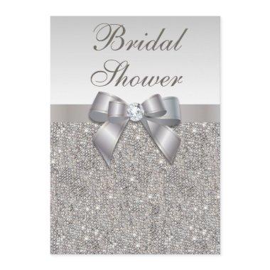 Faux Silver Sequins and Bow