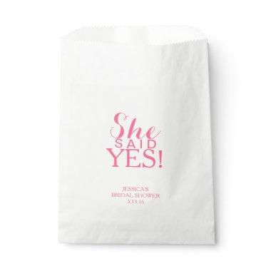 Favor Bag - She Said Yes