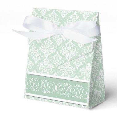 Favor/Gift Box - Soft Jade Damask