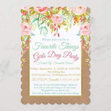 Favorite Things Girls Day Invitations
