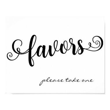 Favors Please Take One Wedding Custom Table Sign