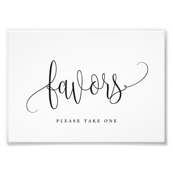 Favors Sign Choose Your Size - Lovely Calligraphy