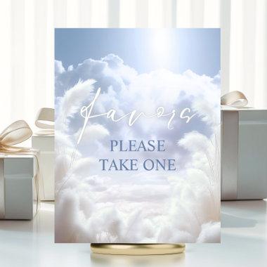 Favors Sign On Cloud Nine 9 Pampas Bridal Shower