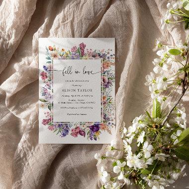 Fell In Love Bridal Shower Floral Spring Garden Invitations