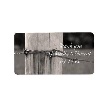 Fence Post Country Wedding Thank You Favor Tags