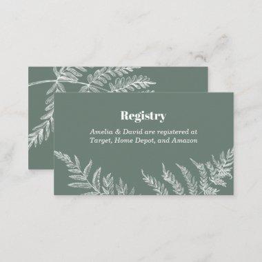 Fern Botanical Bridal Registry Insert Card