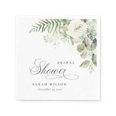 Fern Eucalyptus Greenery Foliage Bridal Shower Napkins