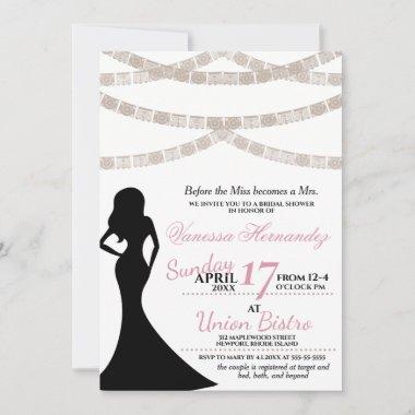 Festive Bride Bridal Shower Invitations