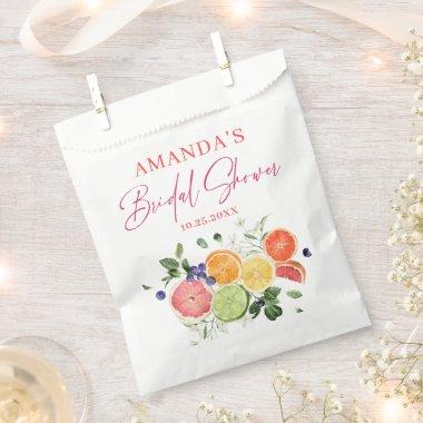 Festive Bright Floral Citrus Slice  Favor Bag