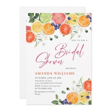 Festive Bright Floral Citrus Slice