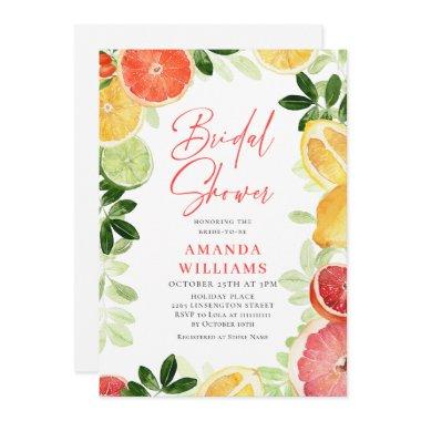 Festive Bright Floral Citrus Slice