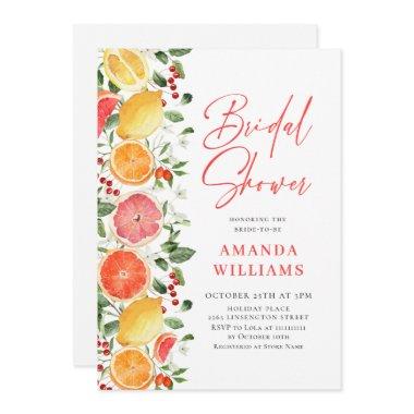 Festive Bright Floral Citrus Slice