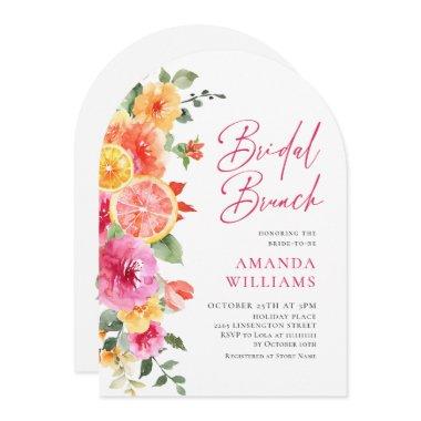 Festive Bright Flowers Floral Citrus Bridal Brunch