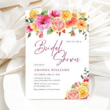 Festive Bright Flowers Floral Citrus
