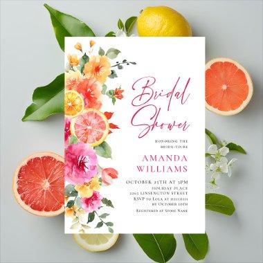 Festive Bright Flowers Floral Citrus