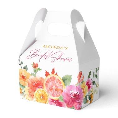 Festive Bright Flowers Slice Citrus  Favor Boxes