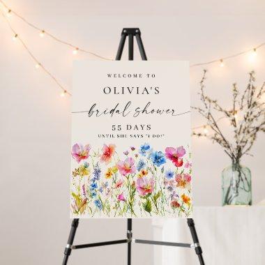 Festive Bright Watercolor Flowers  Foam Board