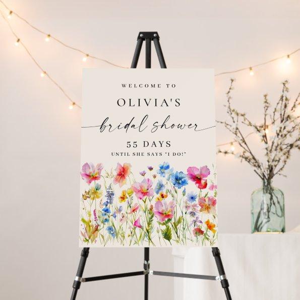Festive Bright Watercolor Flowers  Foam Board