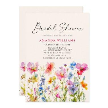 Festive Bright Watercolor Flowers