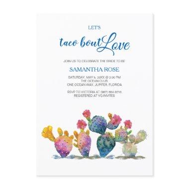 Festive Cactus Bridal Shower Fiesta Invitations